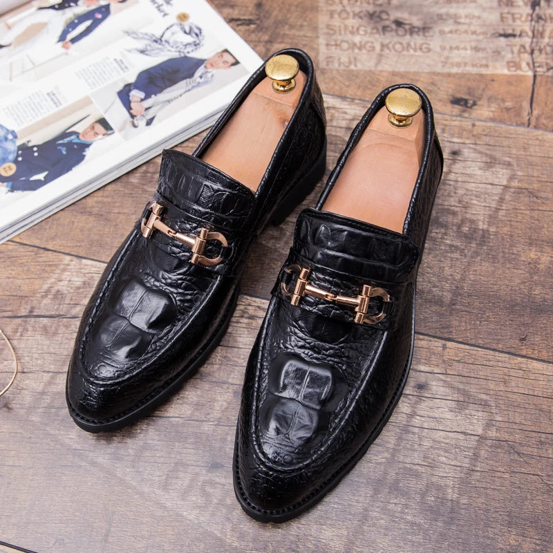 Elegant Men's Faux Leather Dress Shoes