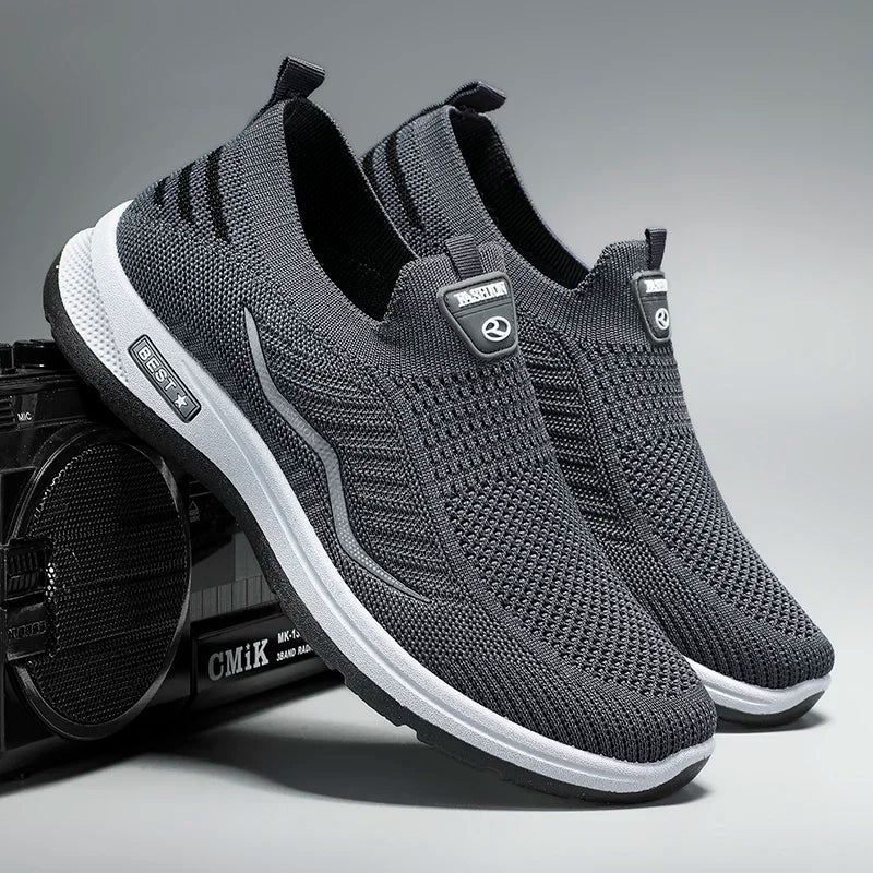 Lightweight Breathable Mesh Casual Shoes for Men - Non-Slip Design