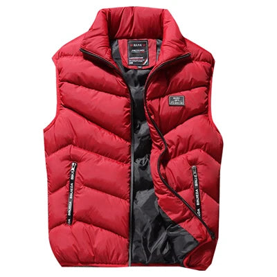 Men's Padded Vest Jacket with Zipper Pockets - Lightweight & Warm