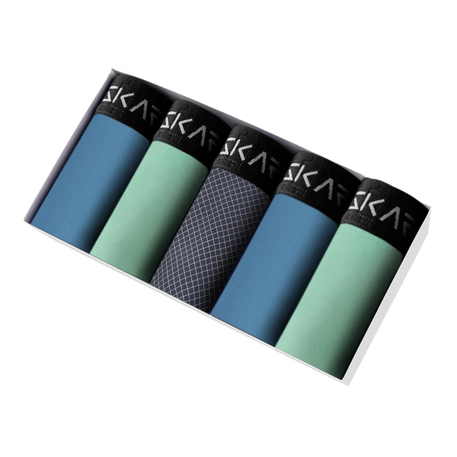 5-Pack Men's Stretch Boxer Briefs – Comfortable, Slim Fit Underwear for Men