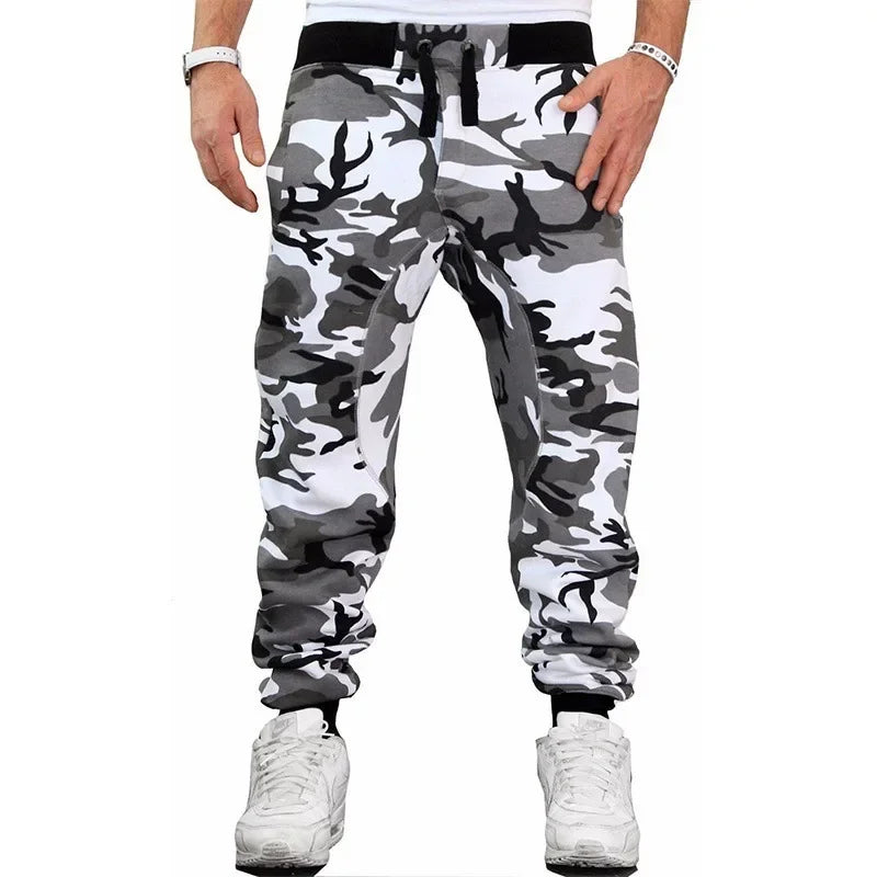 Men's Slim Fit Stretchy Camouflage Drawstring Sweatpants
