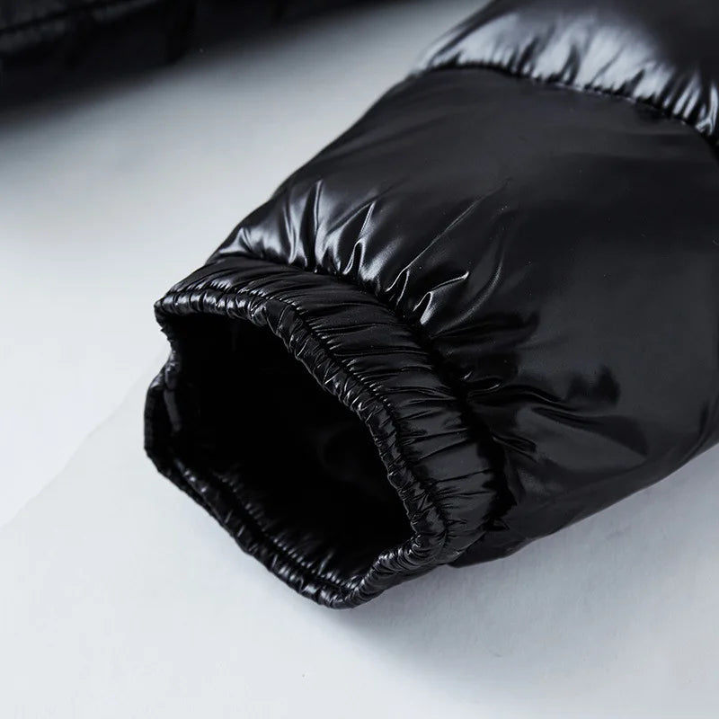 Men's Glossy Hooded Down Parka Jacket