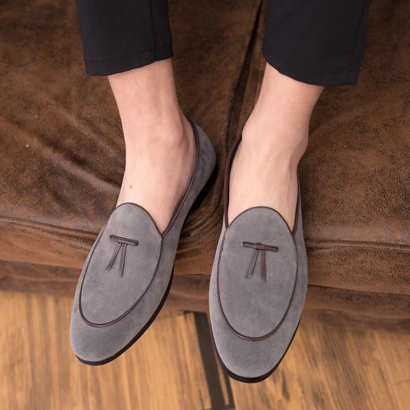 Men's Suede Slip-On Loafers - Stylish and Comfortable Men's Loafers