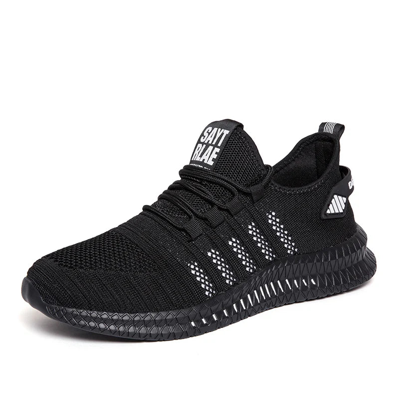 Men’s Breathable Mesh Casual Sneakers – Lightweight Lace-up Athletic Shoes
