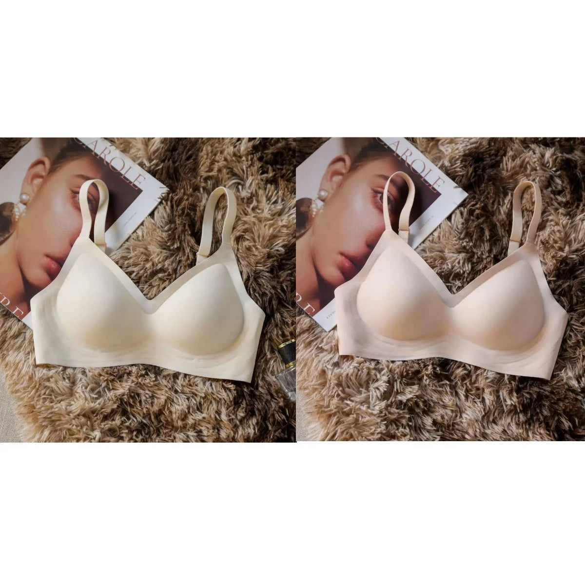 Seamless Push-Up Bra with Soft Support – Thin & Compact Design