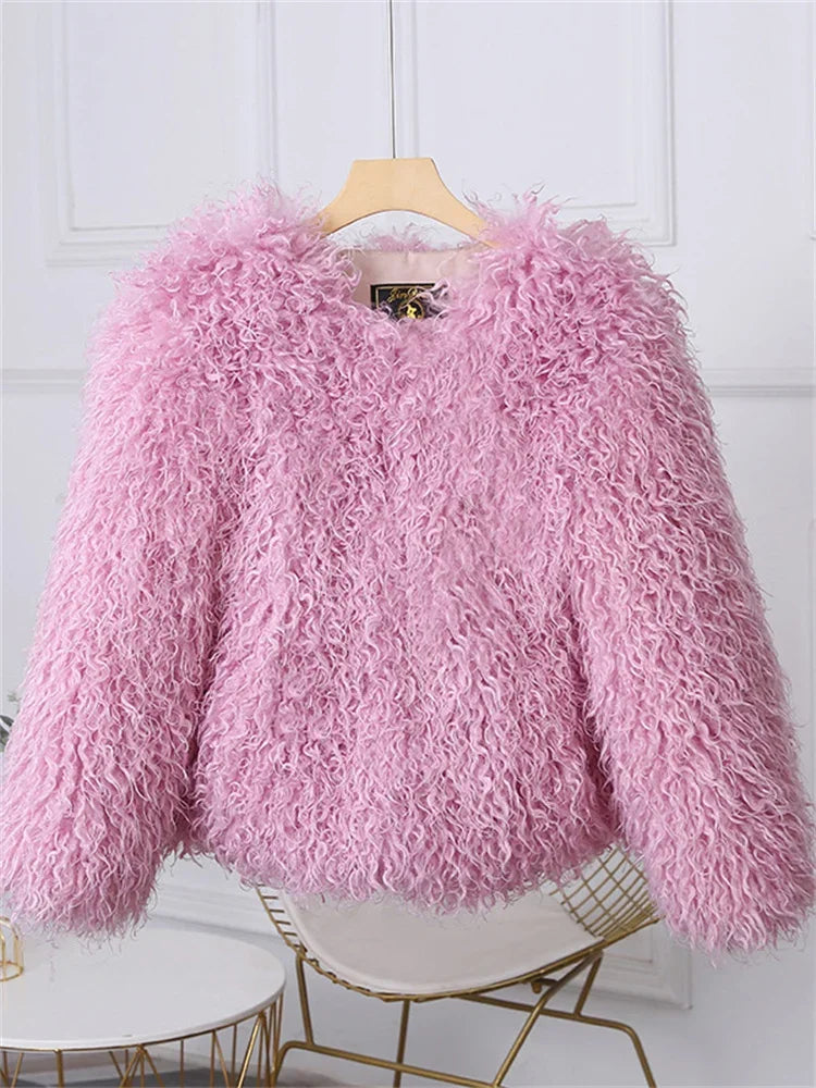 Women's Fluffy Faux Fur Coat & Overcoat – Stylish Warm Winter Outerwear for Women