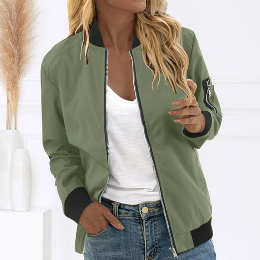 Women's Casual Zipper Jacket - Stylish & Comfortable Women's Outerwear