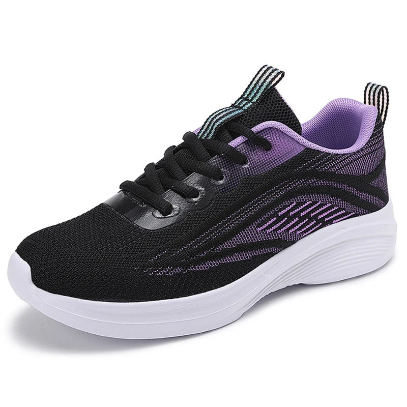 Women's Comfortable Lace-Up Sneakers - Stylish & Supportive Athletic Shoes for Women