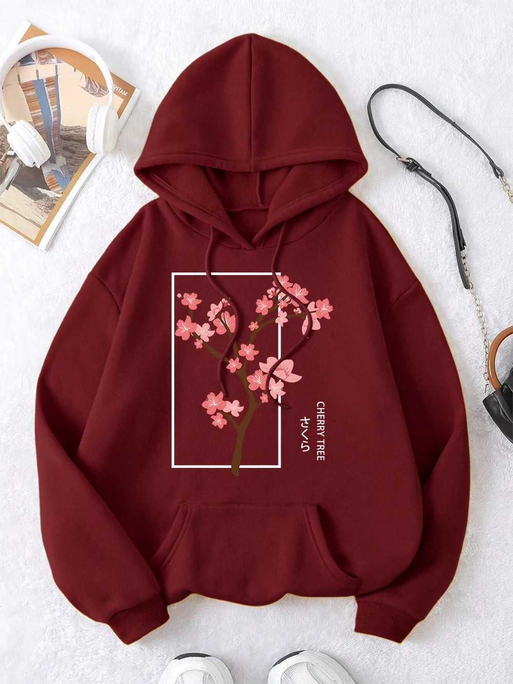 Cherry Blossom Tree in Full Bloom Women’s Loose Hoodie