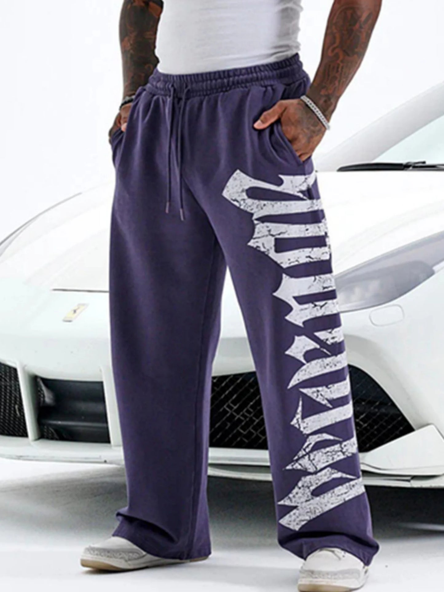 Men's Wide-Leg Casual Sweatpants – Comfortable Joggers for Men, Relaxed Fit