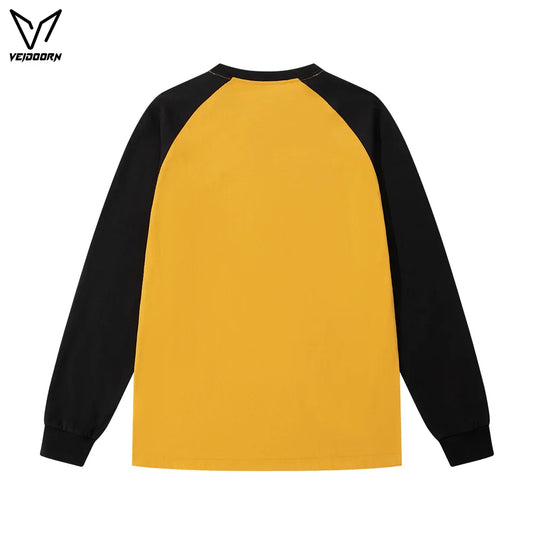 Men's Long Sleeve Casual Sweater with Raglan Sleeves