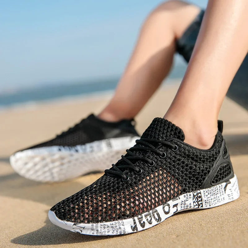 Men's Casual Air Mesh Sneakers – Trendy Foam Athletic Shoes