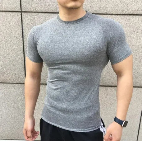 Men's Short Sleeve Fitness Compression T-Shirt - Various Colors