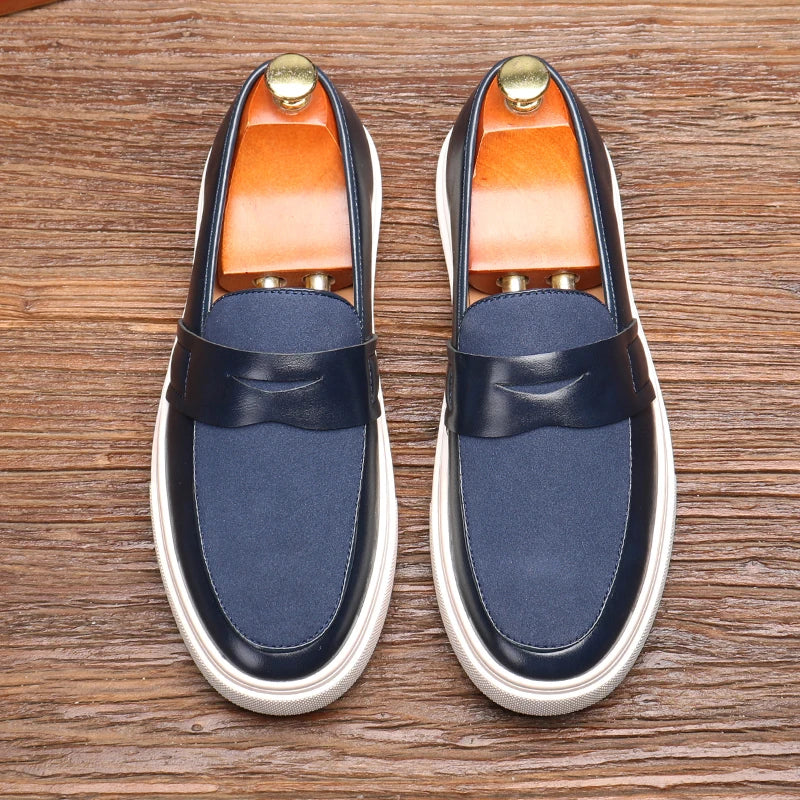 Men's Casual Slip-On Faux Leather Shoes – Comfortable & Stylish Men's Loafers