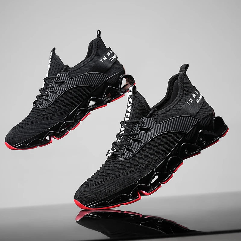 Men's Breathable Soft-Soled Lace-Up Sneakers - Comfortable & Lightweight Athletic Shoes for Men