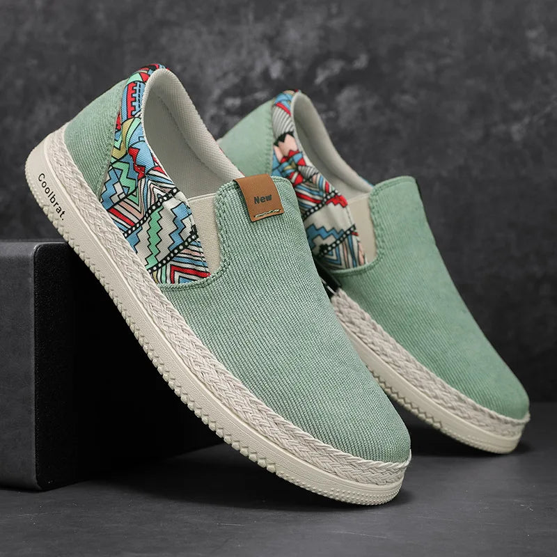 Men's Flat Canvas Slip-On Sneakers