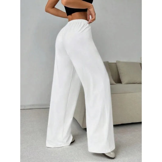 Women's Loose Fit High-Waist Elastic Waist Wide-Leg Sweatpants