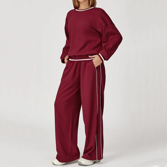 Women's Two-Piece Sweater and Sweatpants Set