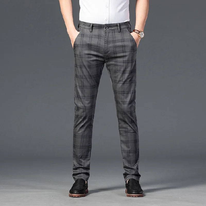 Men's Classic Stripe & Plaid Trousers – Stylish Men's Casual & Formal Pants