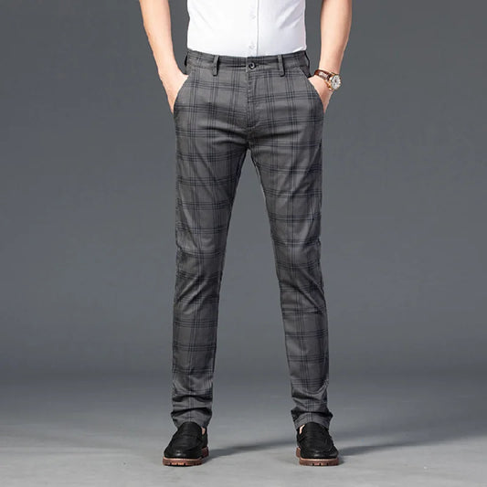 Men's Classic Stripe & Plaid Trousers – Stylish Men's Casual & Formal Pants