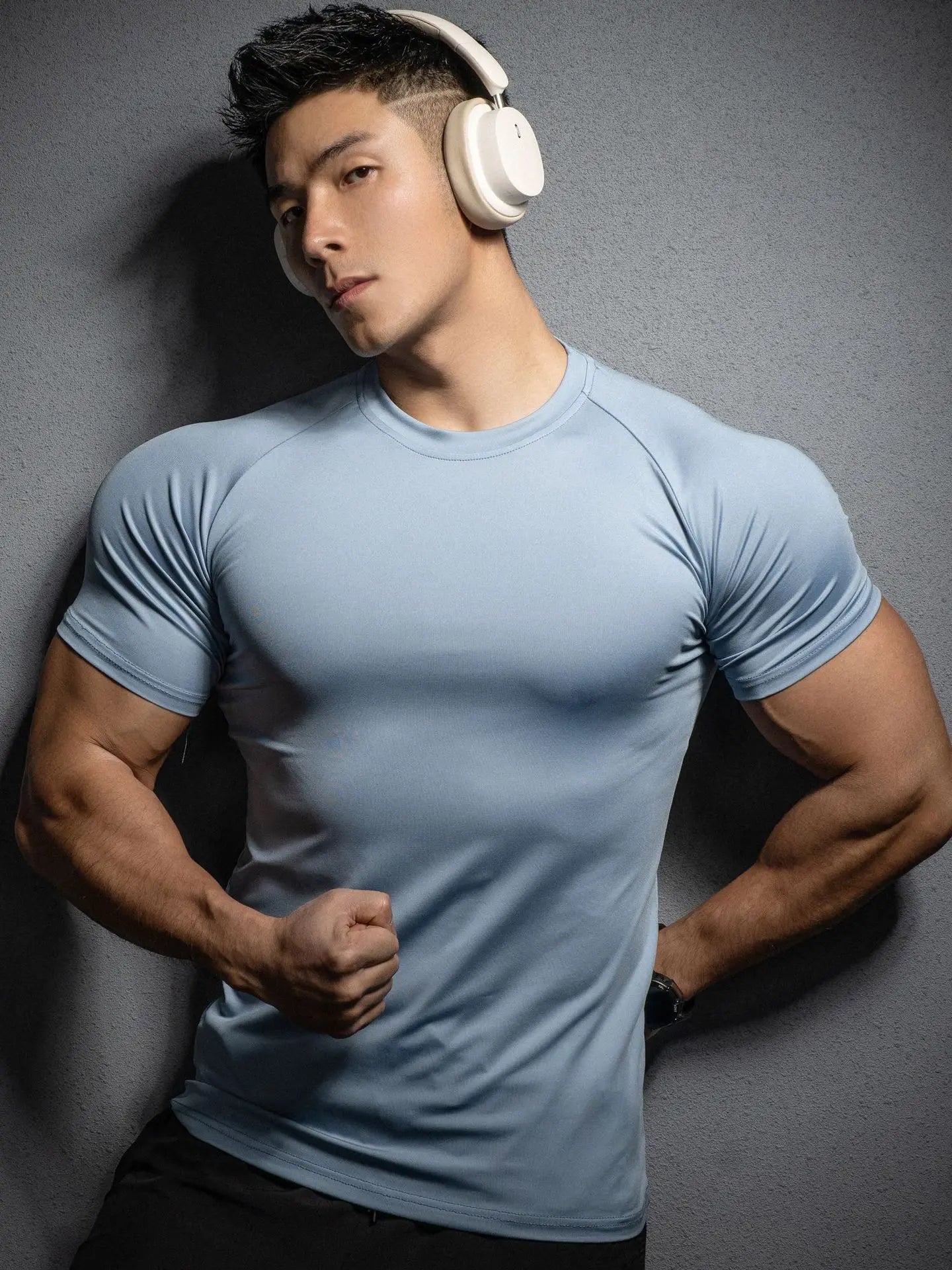 Men's Slim Fit Elastic T-Shirt