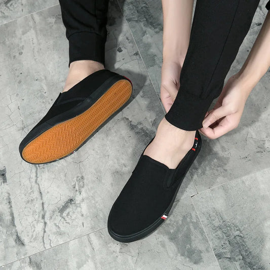 Men's Slip-On Canvas Sneakers - Breathable Casual Flats