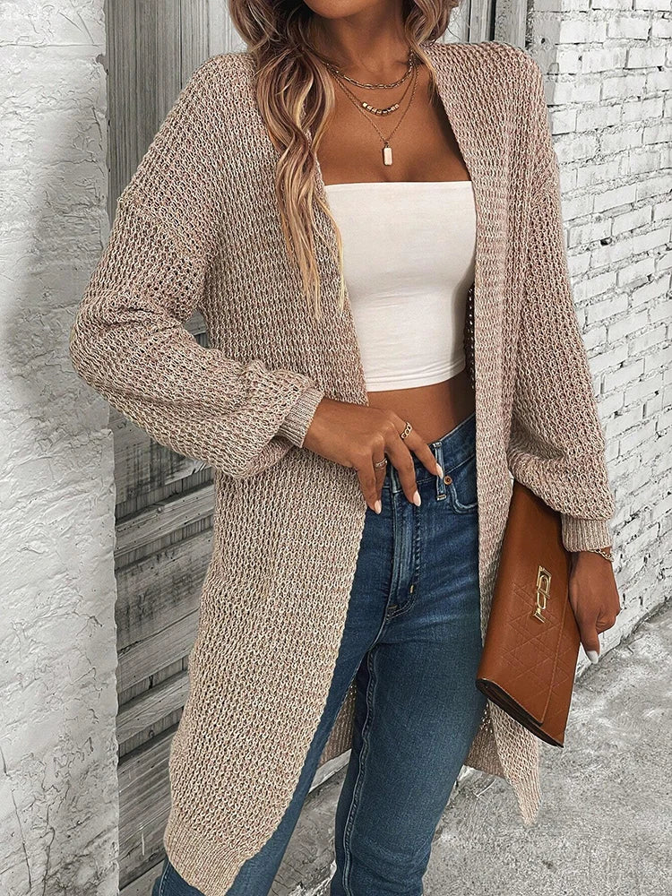Women's Long Knitted Sweater Cardigan