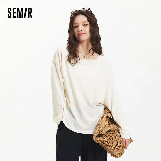 Elegant Women's Long Sleeve Loose Cardigan by Semir - Stylish & Comfortable Layering Essential