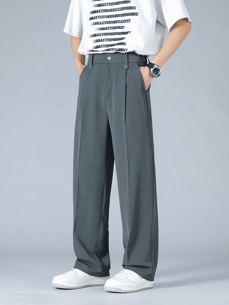 Men's Straight Fit Loose Pants – Comfortable Casual Men's Trousers for Everyday Wear