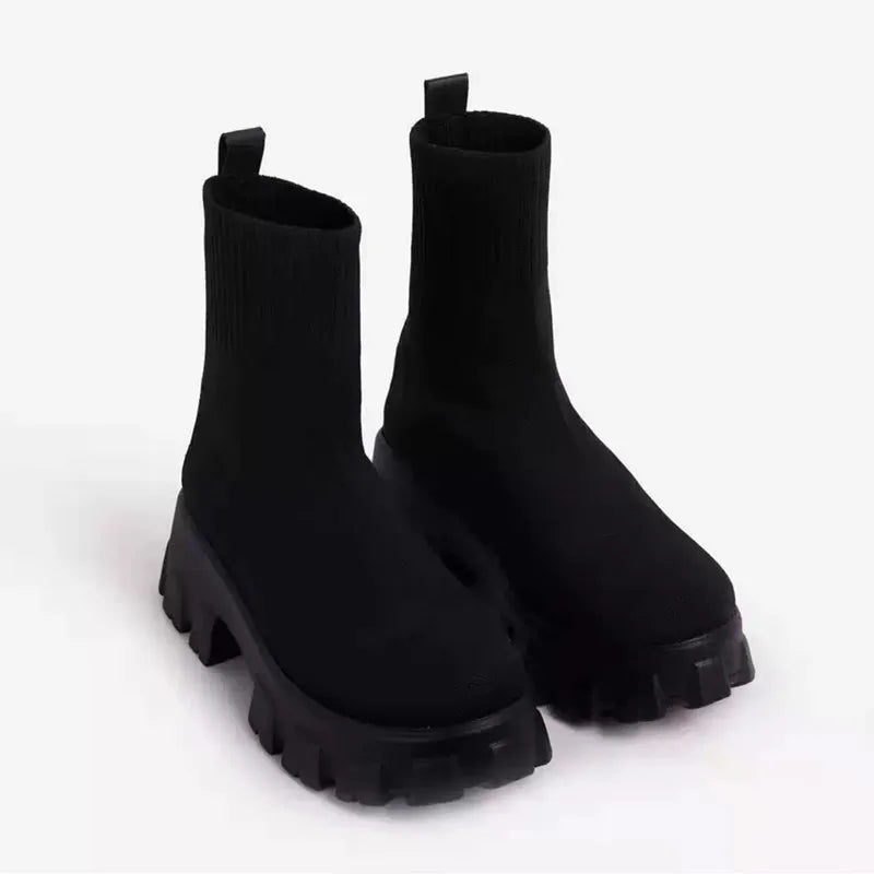 Women's Platform Ankle Slip-On Boots
