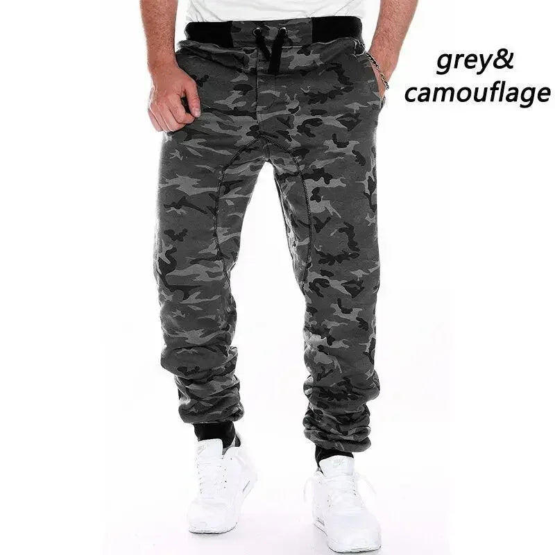 Men's Slim Fit Stretchy Camouflage Drawstring Sweatpants