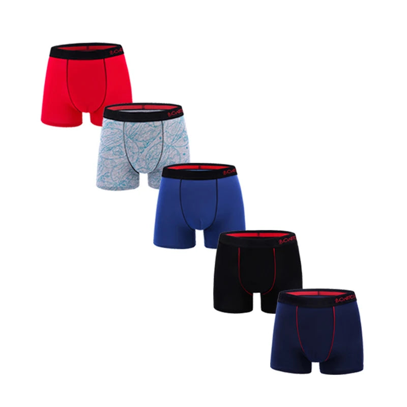 5-Pack Men's Cotton Boxer Shorts – Comfortable Breathable Boxers for Men