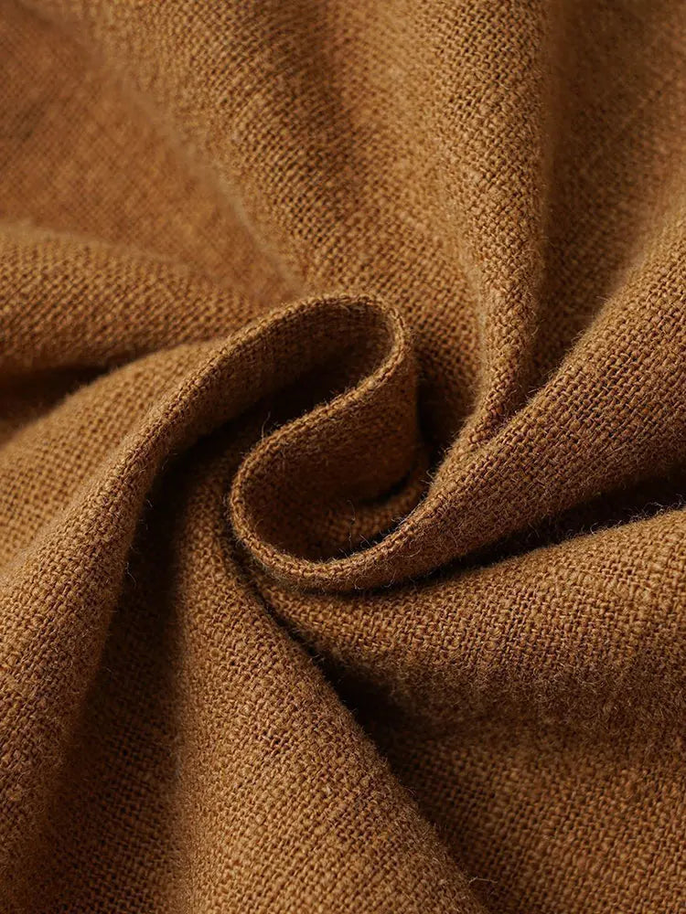 Men's Casual Lightweight Cotton Linen Wide Leg Pants