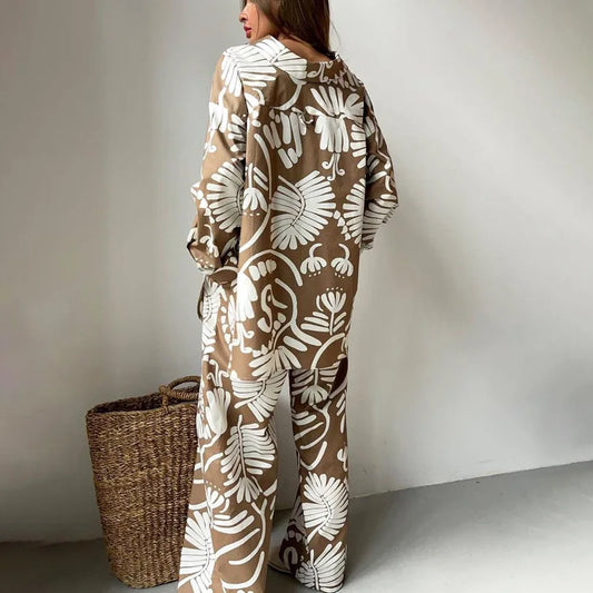 Women's 3-Piece Set: Long Sleeve Blouse, Sleeveless Tube Top, and High Waist Pants