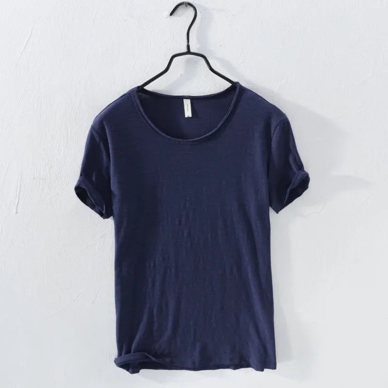 Men's Lightweight Cotton Slim-Fit T-Shirt - Breathable and Comfortable Tee