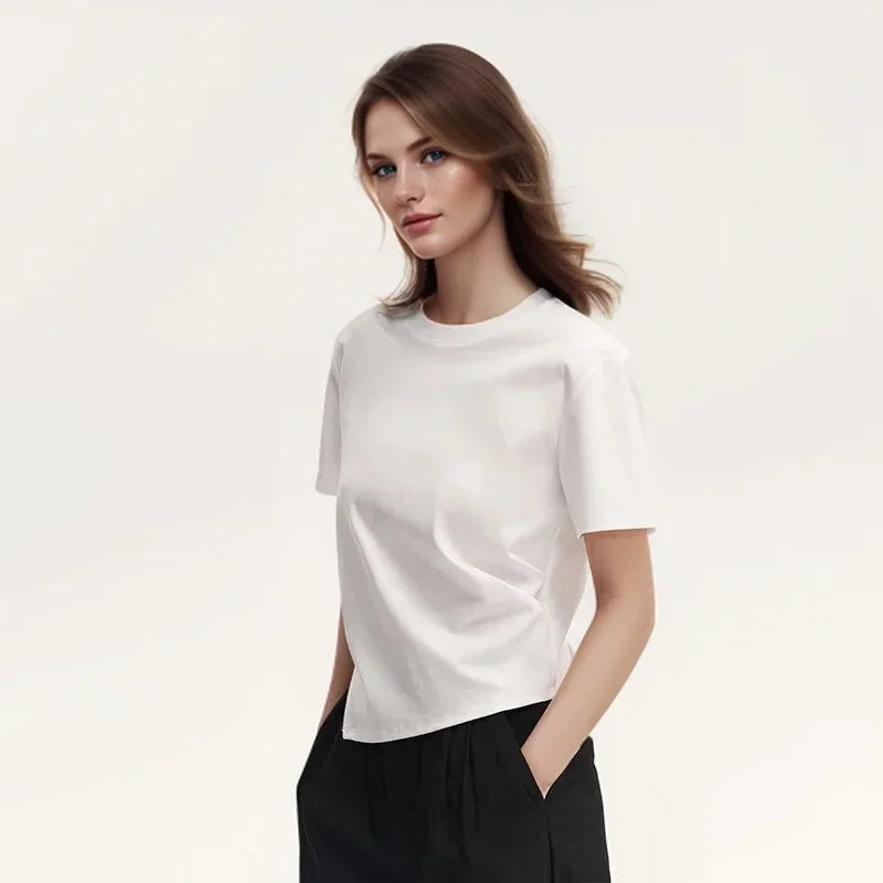 Slim Cotton T-Shirt for Women by Semir - Short Sleeve Stylish Tee