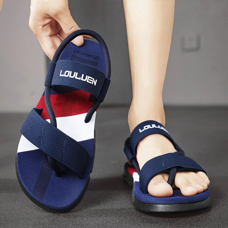 Men's Ankle Wrap Slip-Resistant Slide Slippers - Comfortable and Durable Footwear