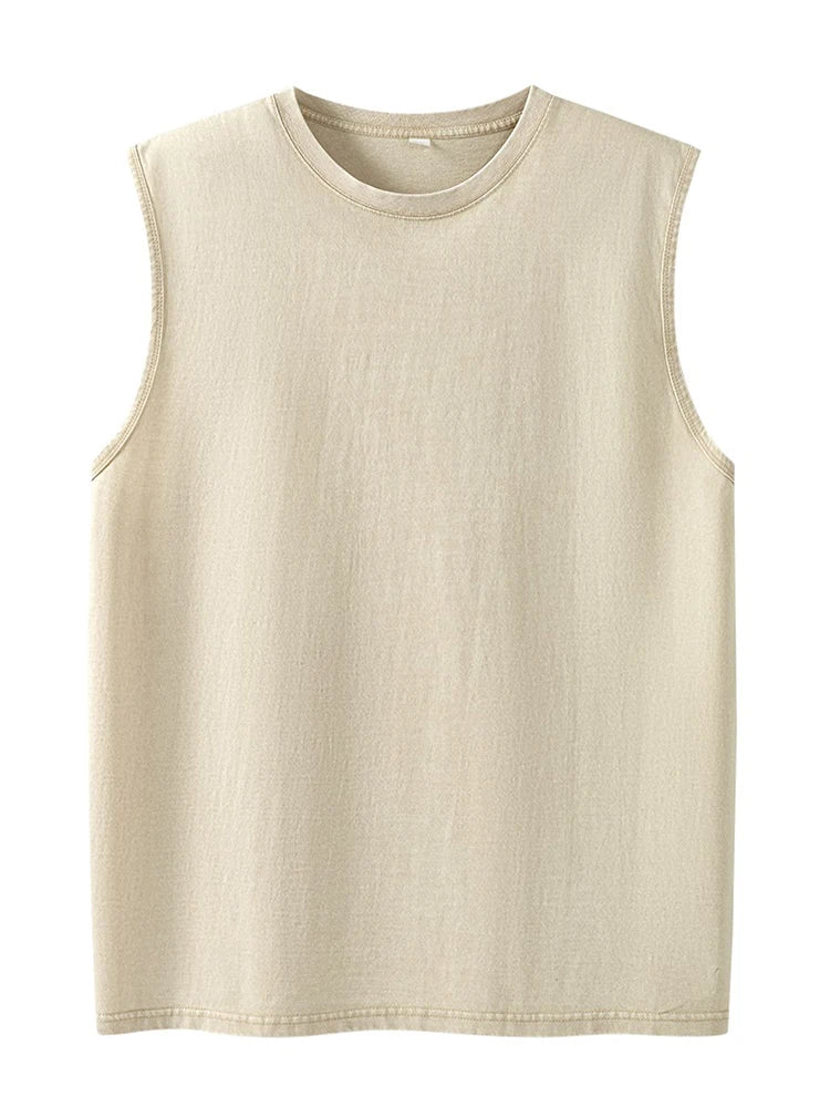 Men's Loose-Fit Cotton Tank Tops - Breathable Summer Sleeveless Vest for Men