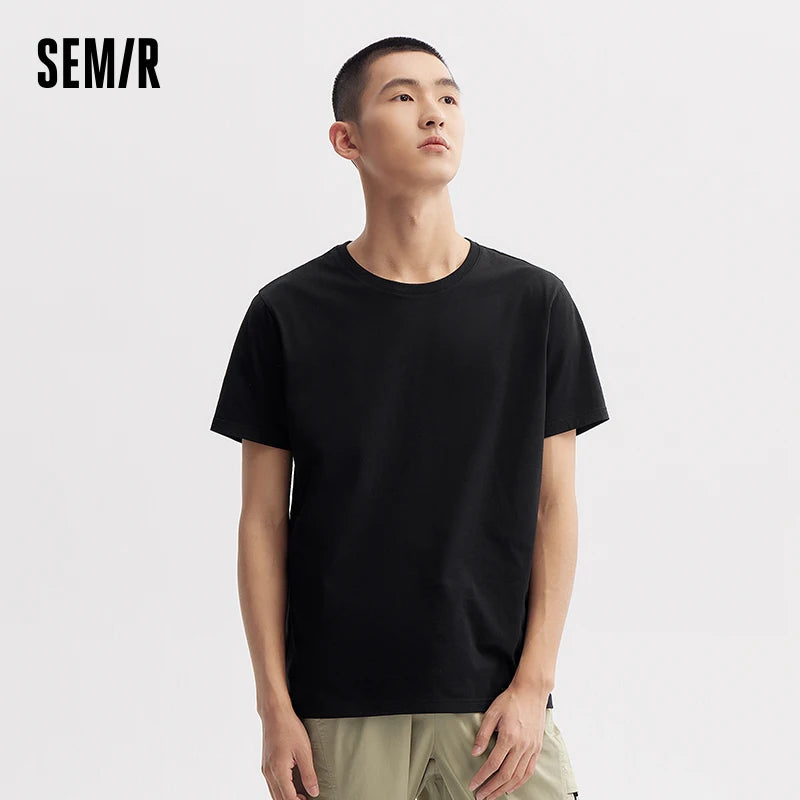 Semir Men's Slim Fit Plain T-Shirt - Comfortable Casual Wear