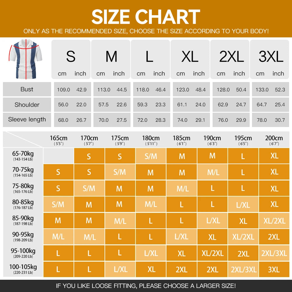 Men's Knit Lapel Polo Shirt – Stylish Striped Design, Light Luxury & Breathable Fabric