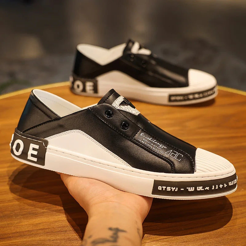 Men's Casual Slip-On Shoes - Faux Leather Comfort Footwear