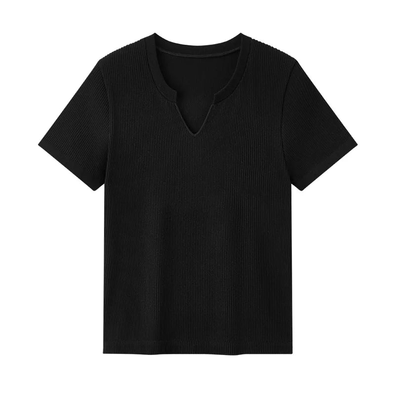 Semir Women's Slim Fit V-Neck Top - Soft, Comfortable, and Versatile Wear