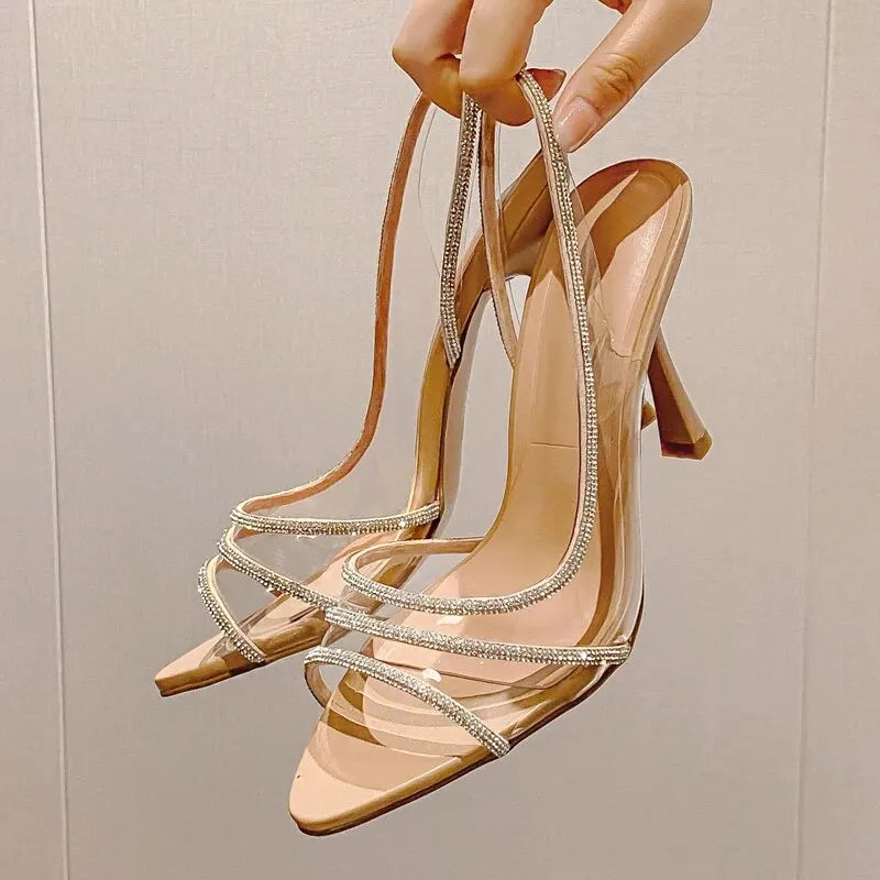Shiny Rhinestone Women's High Heels