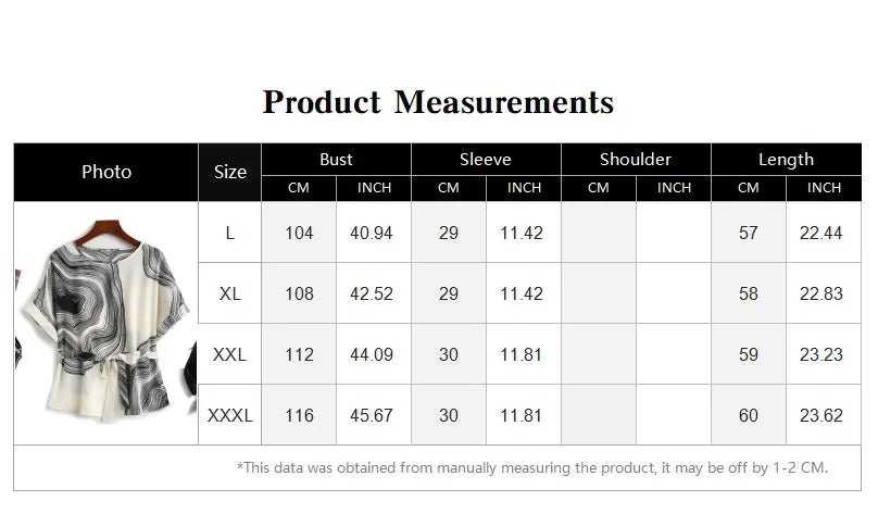 Vintage Chiffon Blouse for Women - Striped, Short Sleeve, Lace-Up