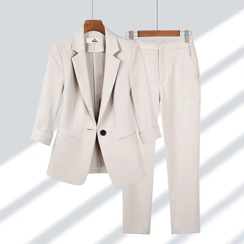 Womens Long Sleeve Pant Sets - Blazer And Pants