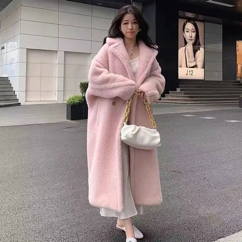 Women's Casual Loose Fit Faux Fur Coat – Thick, Warm, and Luxuriously Cozy Jacket