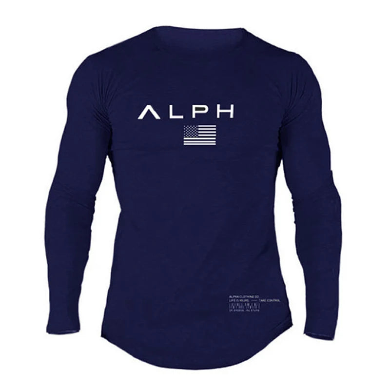 Men's Alph Fitness Cotton Casual Long Sleeve Sweater