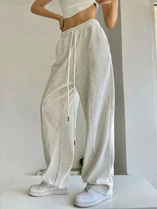 Women's Casual Wide Leg Joggers - Loose Fit