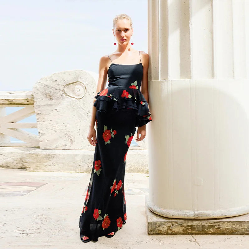 Women's Elegant Knitted Backless Long Dress – Stylish Straight Fit Evening Gown
