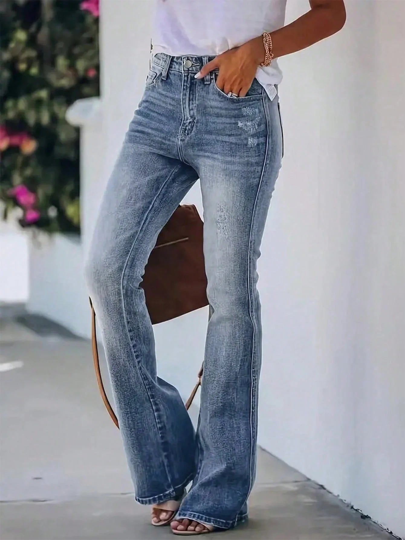 High Waist Women's Slimming Flared Denim Jeans